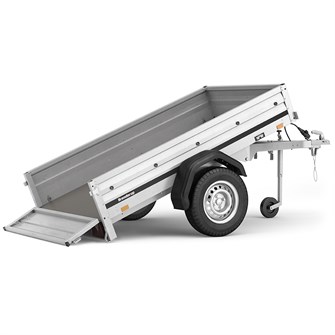 Brenderup 1205 S - 750 kg. - Med tipfunktion set fra siden